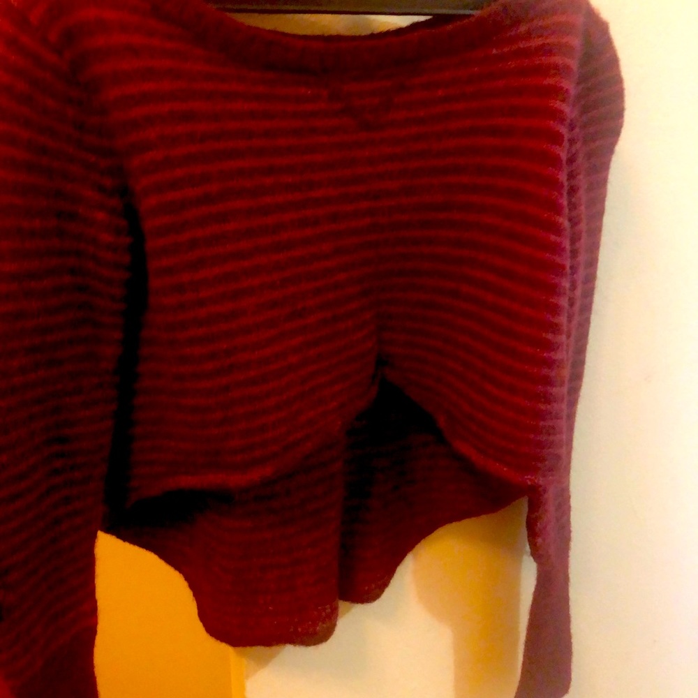 Dolce Vita cropped sweater w/leather elbow patches